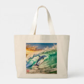 Grand Tote Bag Contre le Curl Design par Rich AMeN Gil (Dos)