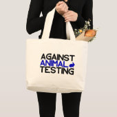 Grand Tote Bag Contre les tests animaux (Devant (produit))