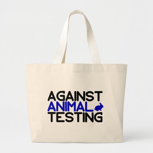 Grand Tote Bag Contre les tests animaux (Devant)
