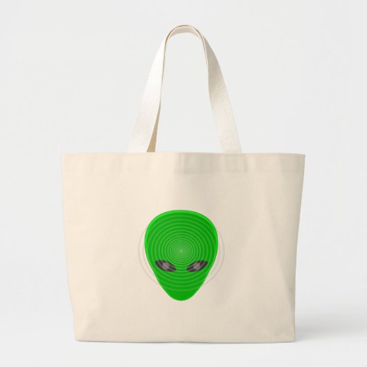 Grand Tote Bag Contrôle mental de la tête de l'Alien (Devant)