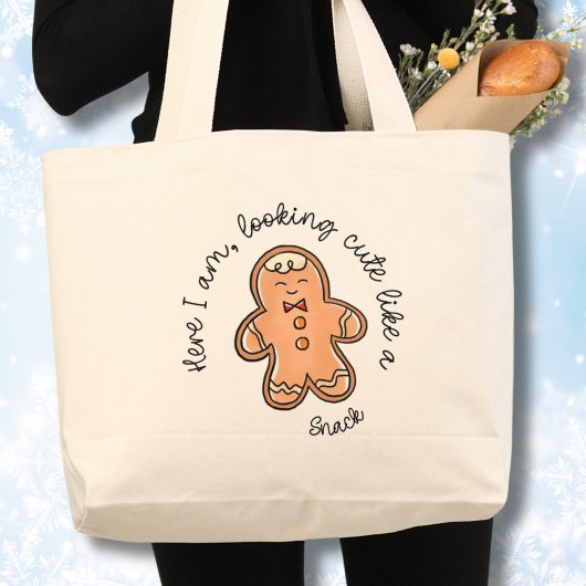 Grand Tote Bag Cookie de pain d'épice de Noël