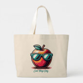 Grand Tote Bag Cool Apple-Retro Pop Art (Dos)