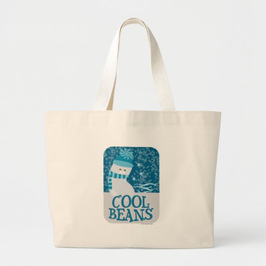 Grand Tote Bag Cool haricots Cartoon Bean Humour Slogan (Devant)