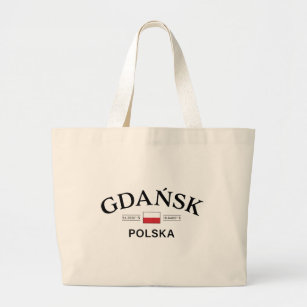 Grand Tote Bag Coordonnées polonaises de Gdansk Polska (Pologne)