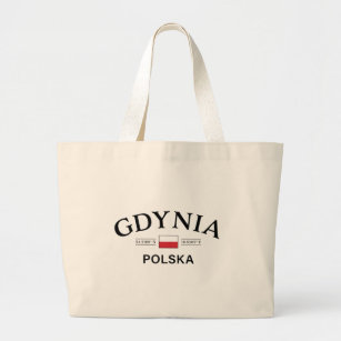 Grand Tote Bag Coordonnées polonaises Gdynia Polska (Pologne)