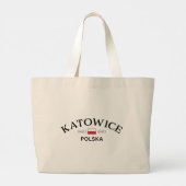 Grand Tote Bag Coordonnées polonaises Katowice Polska (Pologne) (Dos)
