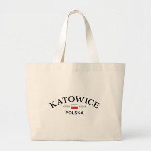 Grand Tote Bag Coordonnées polonaises Katowice Polska (Pologne)