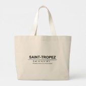 Grand Tote Bag Coordonnées Saint-Tropez (Dos)
