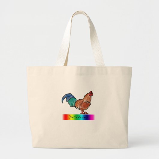 Grand Tote Bag Coq de DeColores (Devant)