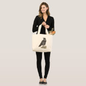 Grand Tote Bag Corbeau (Devant (modèle))