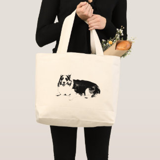 Grand Tote Bag Corgi Calm Companion