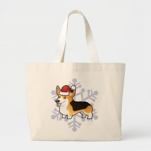 Grand Tote Bag Corgi de Gallois de Pembroke de Noël