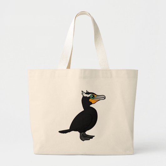 Grand Tote Bag Cormorant à double crête (Devant)