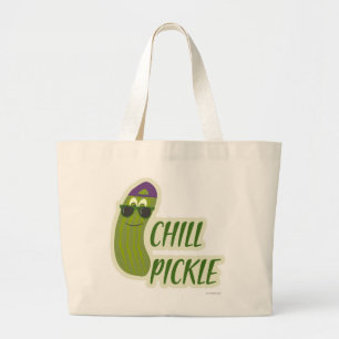 Grand Tote Bag Cornichon drôle de personnage de dessin animé légu