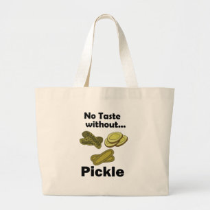Grand Tote Bag Cornichons Sans Pickle Pas de Goût