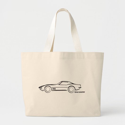 Grand Tote Bag Corvette Hardtop BLK 1968 (Devant)
