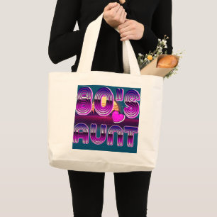 Grand Tote Bag Costume de fête d'anniversaire de la tante des an