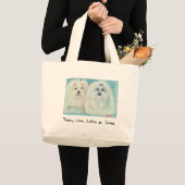 Grand Tote Bag Coton de Tulear Fourre-tout (Devant (produit))