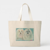 Grand Tote Bag Coton de Tulear Fourre-tout (Dos)