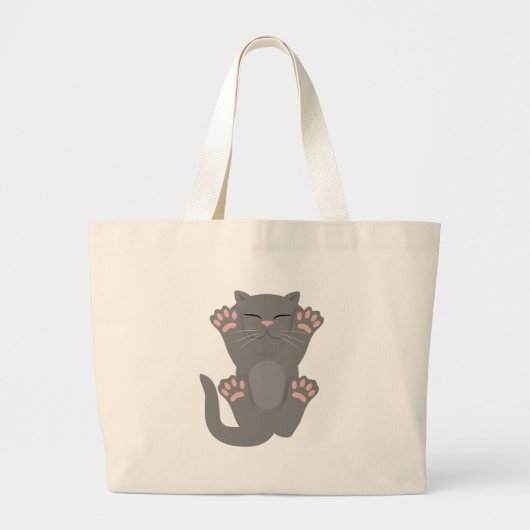 Grand Tote Bag Couchage de chat (Devant)