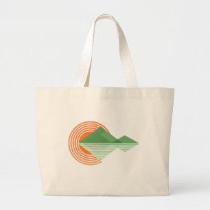 Grand Tote Bag Coucher de soleil dans la vallée