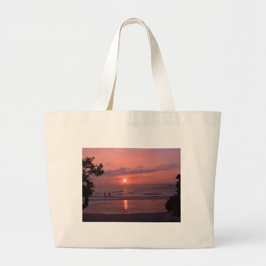 Grand Tote Bag Coucher de soleil hawaïen (Devant)