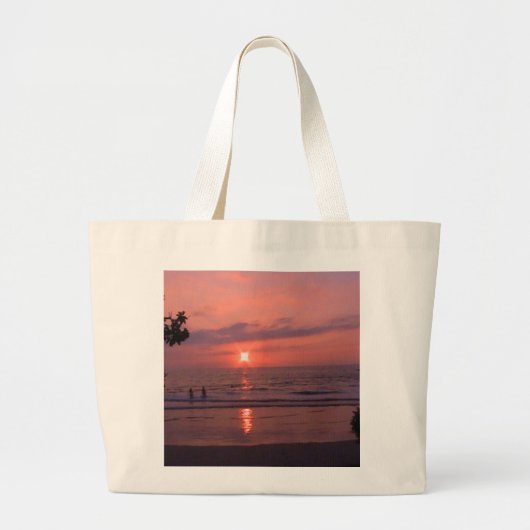 Grand Tote Bag Coucher de soleil hawaïen (Devant)