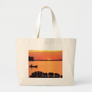 Grand Tote Bag Coucher du soleil canadien….Sac de plage de club