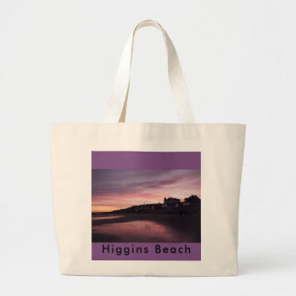 Grand Tote Bag Coucher du soleil de plage de Higgins
