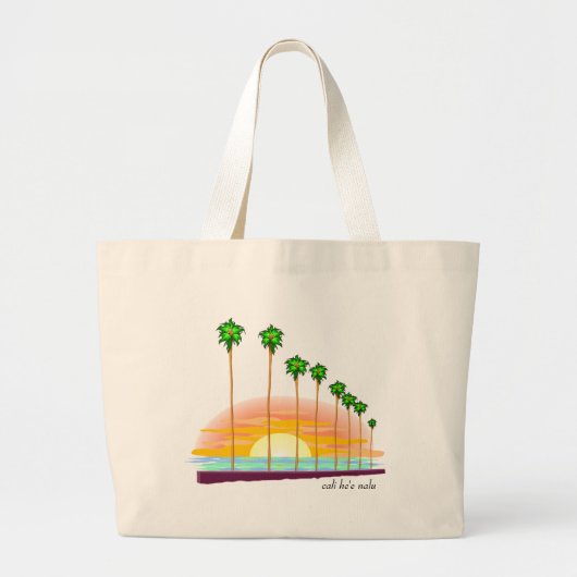 Grand Tote Bag Coucher du soleil Fourre-tout de Cali (Devant)