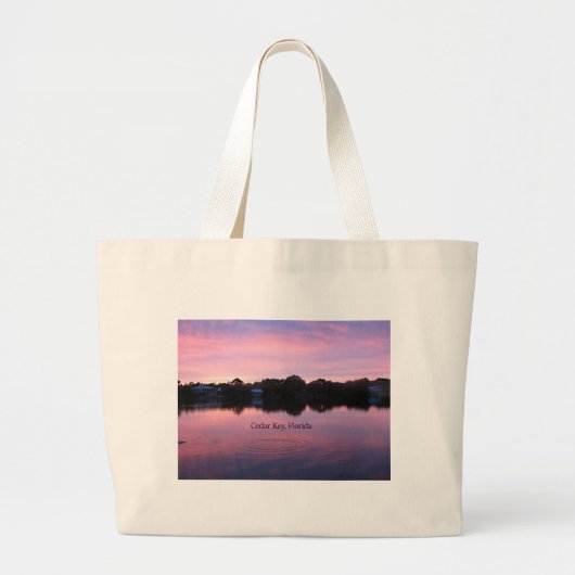 Grand Tote Bag Coucher du soleil principal de la Floride de cèdre (Devant)