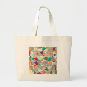 Grand Tote Bag Couleurs Abstraites or