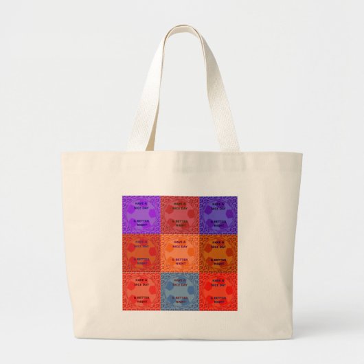 Grand Tote Bag Couleurs Bonne Journée (Devant)