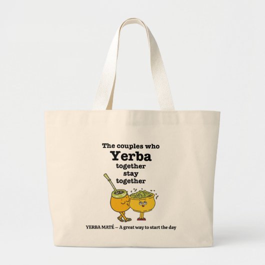 Grand Tote Bag Couples YERBA MATE élégant (Devant)