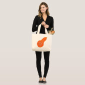 Grand Tote Bag Courge de Butternut Fourre-tout (Devant (modèle))