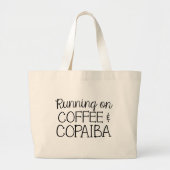 Grand Tote Bag Courir sur Café et Copaiba (Devant)