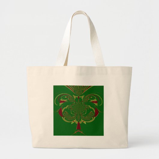 Grand Tote Bag Couronne verte (Devant)