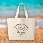 Grand Tote Bag Coutume Printemps Pause Été Voyage de petite amie<br><div class="desc">Découvrez le minimalisme chic des vacances de printemps avec cette fourre-tout personnalisée qui célèbre l'évasion de votre gang de filles ! Déposez les slogans touristiques et montrez l'esprit sophistiqué de votre équipe avec un logo élégant et moderne qui met en vedette votre destination choisie. Chaque regard murmure : "Les vacances...</div>