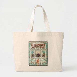 Grand Tote Bag Couverture Vintage de l'orchestre Alexander's Ragt