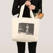 Grand Tote Bag Cowboy mangeant d'un beurre d'arachide Can. de (Devant (produit))