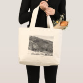 Grand Tote Bag Cowboy séparé de son troupeau (Devant (produit))