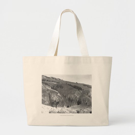 Grand Tote Bag Cowboy séparé de son troupeau (Devant)