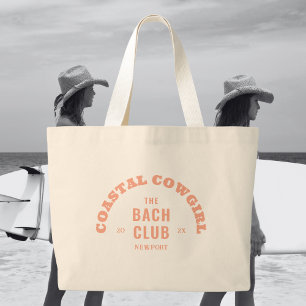 Grand Tote Bag Cowgirl Côtière Rose Poussiéreux Le Club Bach