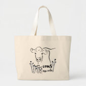Grand Tote Bag Cows are Cute Drawing (Devant)