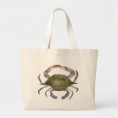 Grand Tote Bag Crabe d'aquarelle - gris (Devant)