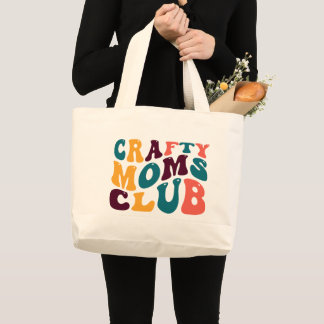 Grand Tote Bag Crafty Moms Club Souvenir Retro Style Super