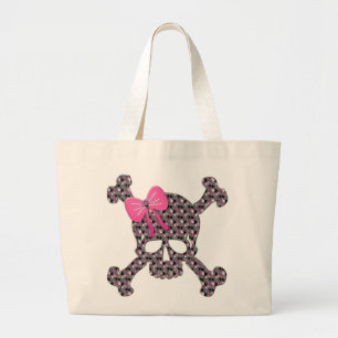 Grand Tote Bag Crâne fleuri