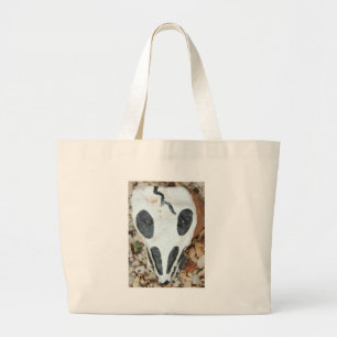 Grand Tote Bag crâne peint