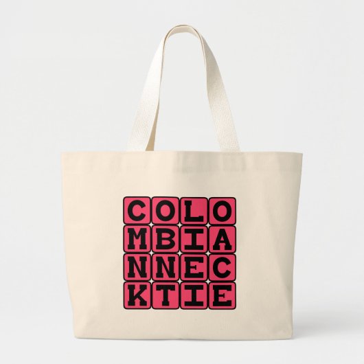 Grand Tote Bag Cravate Colombienne, Méthode d'Exécution (Devant)