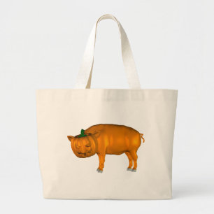Grand Tote Bag Crazy Halloween Cochon